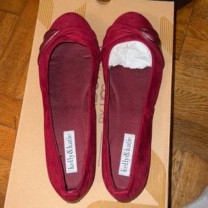 Kelly & Katie Faux Suede Slip-on Flats. Never worn. New without tags